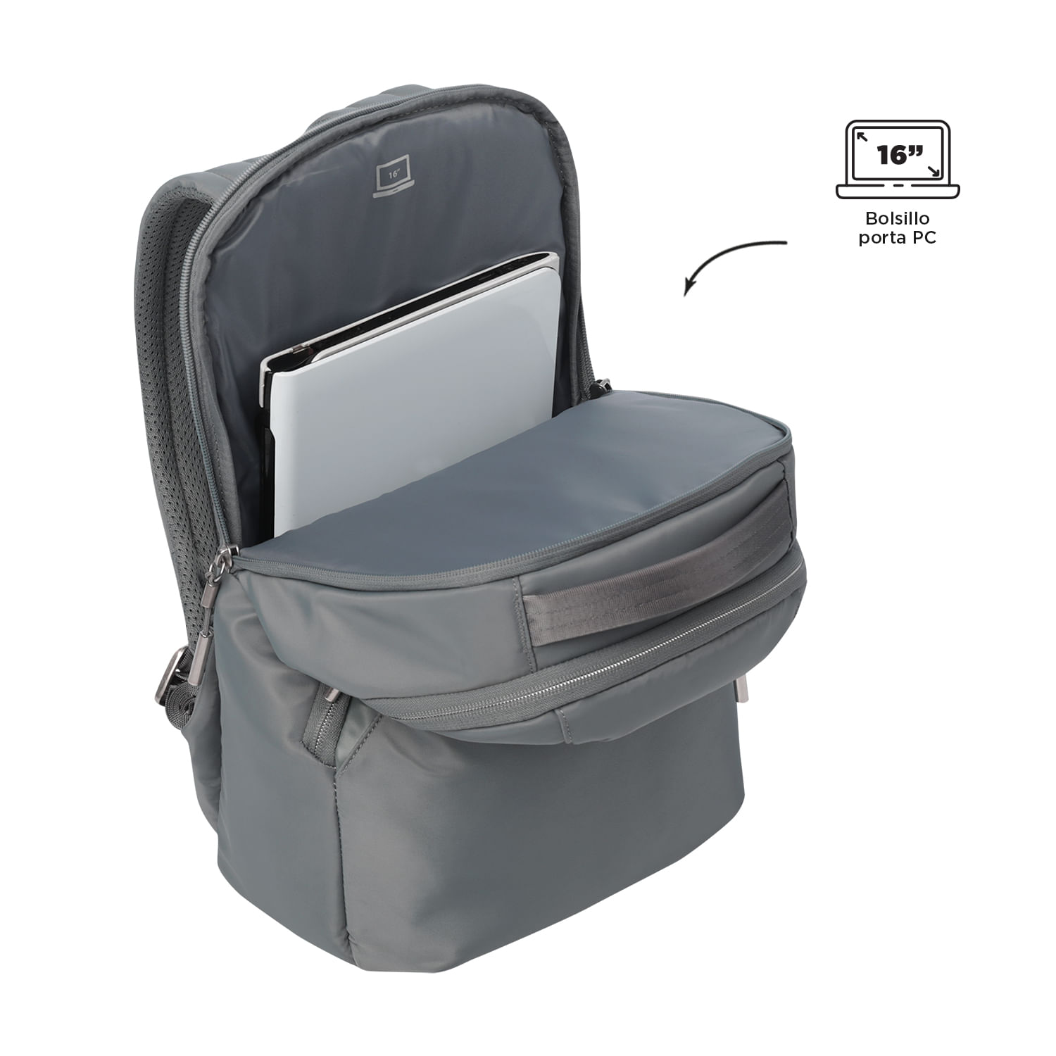 Foto 5 pulgar | Mochila Mediana Porta Laptop 16 | 14 L Roxanne