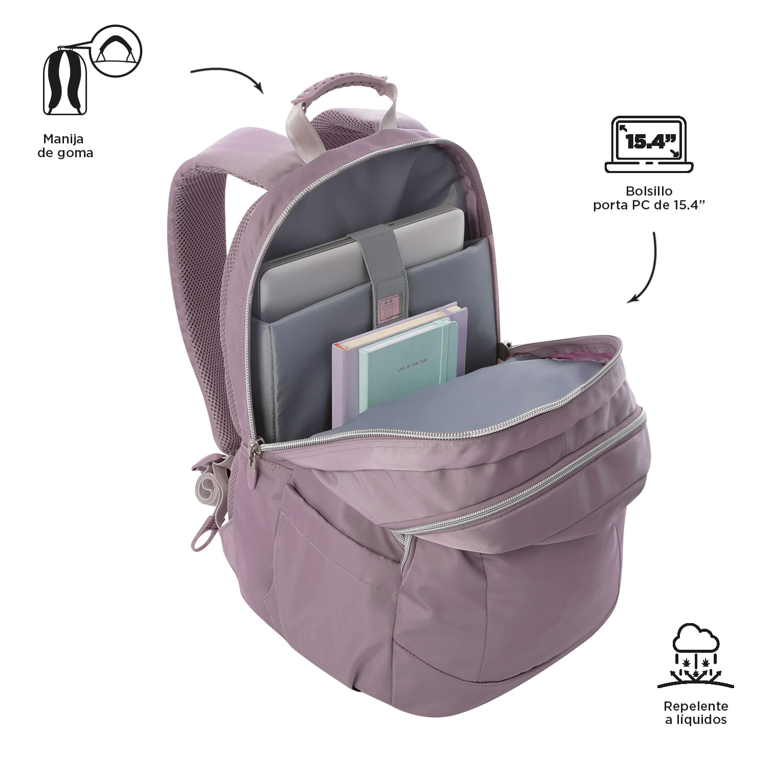 Foto 5 pulgar | Mochila Ergonómica Extra Grande Porta Laptop 15.4 | 39 L Krimmler Twill 2.0