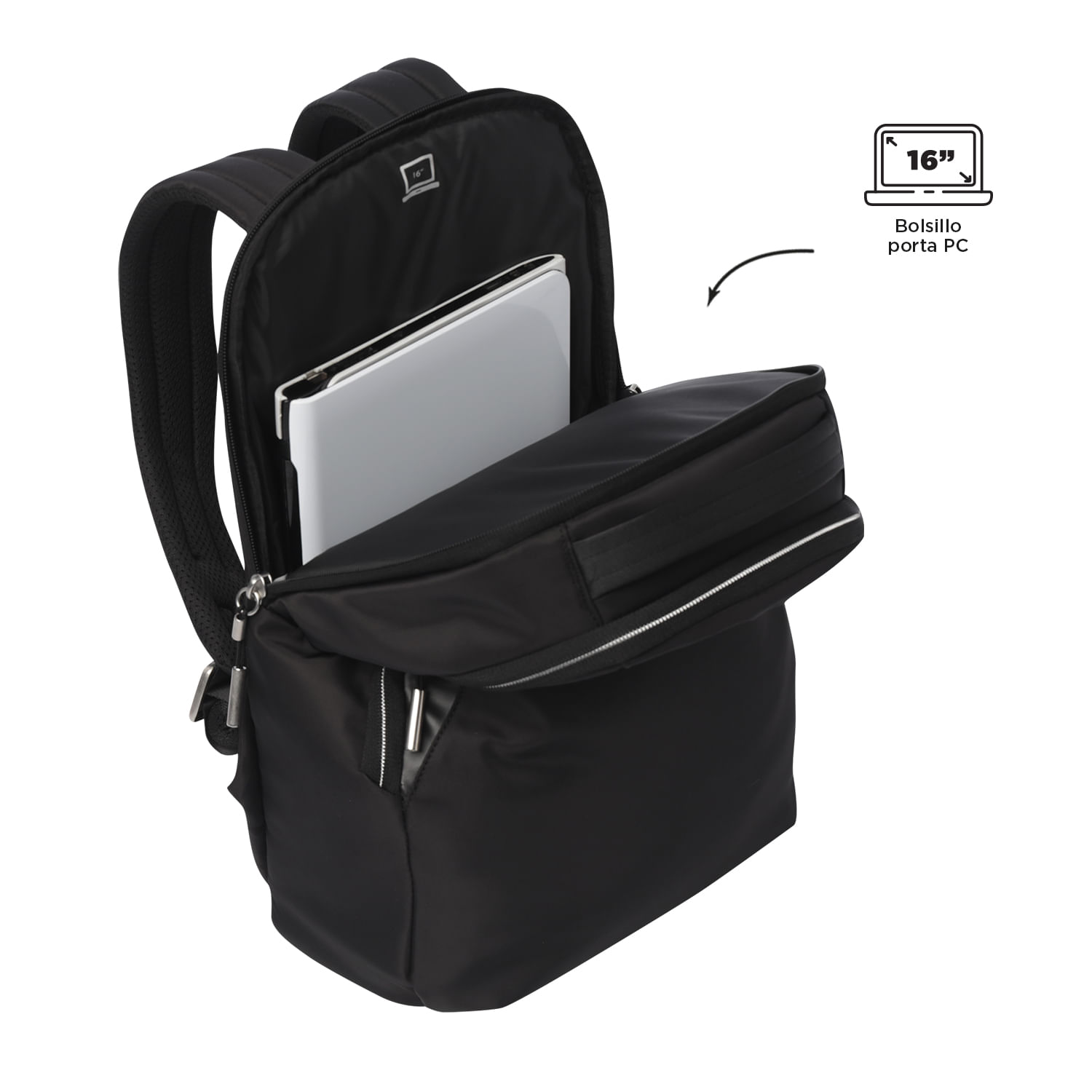 Foto 5 pulgar | Mochila Mediana Porta Laptop 16 | 14 L Roxanne