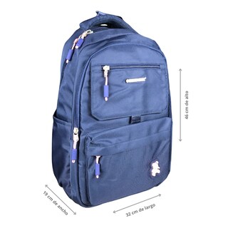 Foto 3 | Mochila Golden Star Escolar Osito Juvenil Df-9009 Azul