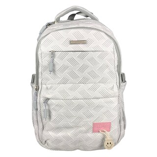 Foto 1 | Mochila Golden Star Escolar Rayas Y Llavero Df-4502 Gris