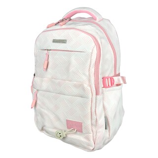 Foto 4 | Mochila Golden Star Escolar Rayas Y Llavero Df-4502 Rosa