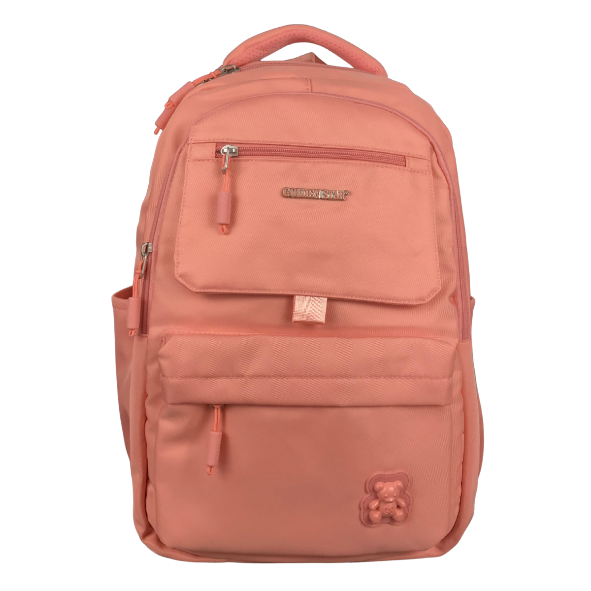 Mochila Golden Star Escolar Osito Juvenil Df-9009 Coral