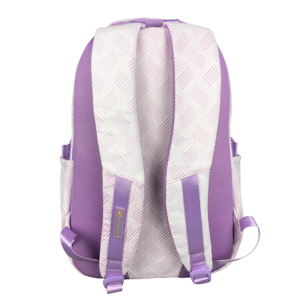 Foto 6 pulgar | Mochila Golden Star Escolar Rayas Y Llavero Df-4502 Morado
