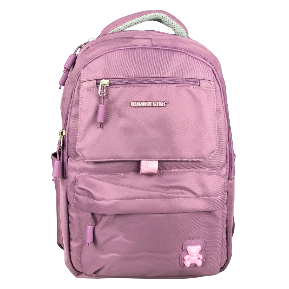 Mochila Golden Star Escolar Osito Juvenil Df-9009 Morado