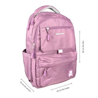 Foto 3 | Mochila Golden Star Escolar Osito Juvenil Df-9009 Morado