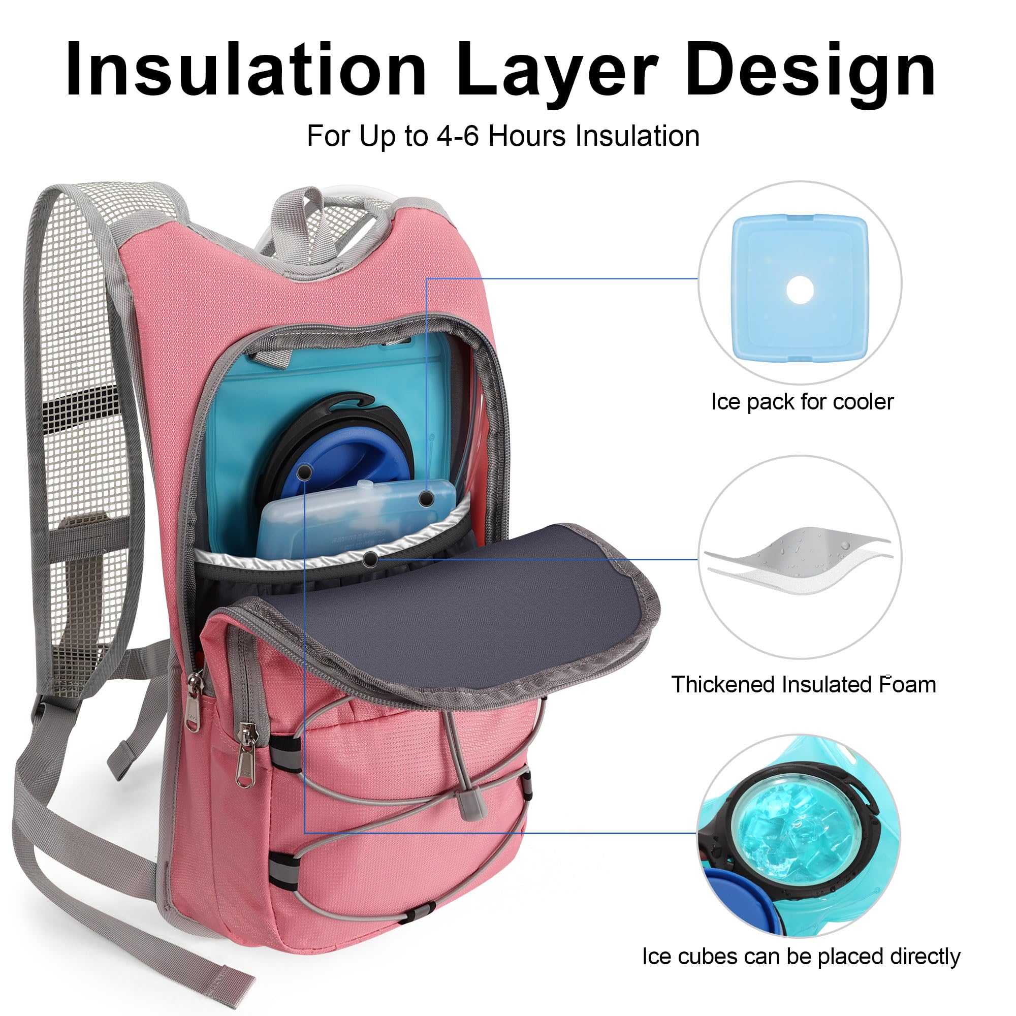 Foto 5 pulgar | Mochila De Hidratación Miycoo Lightweight Water De 10 Litros Con Bolsa De 2 Litros - Venta Internacional.