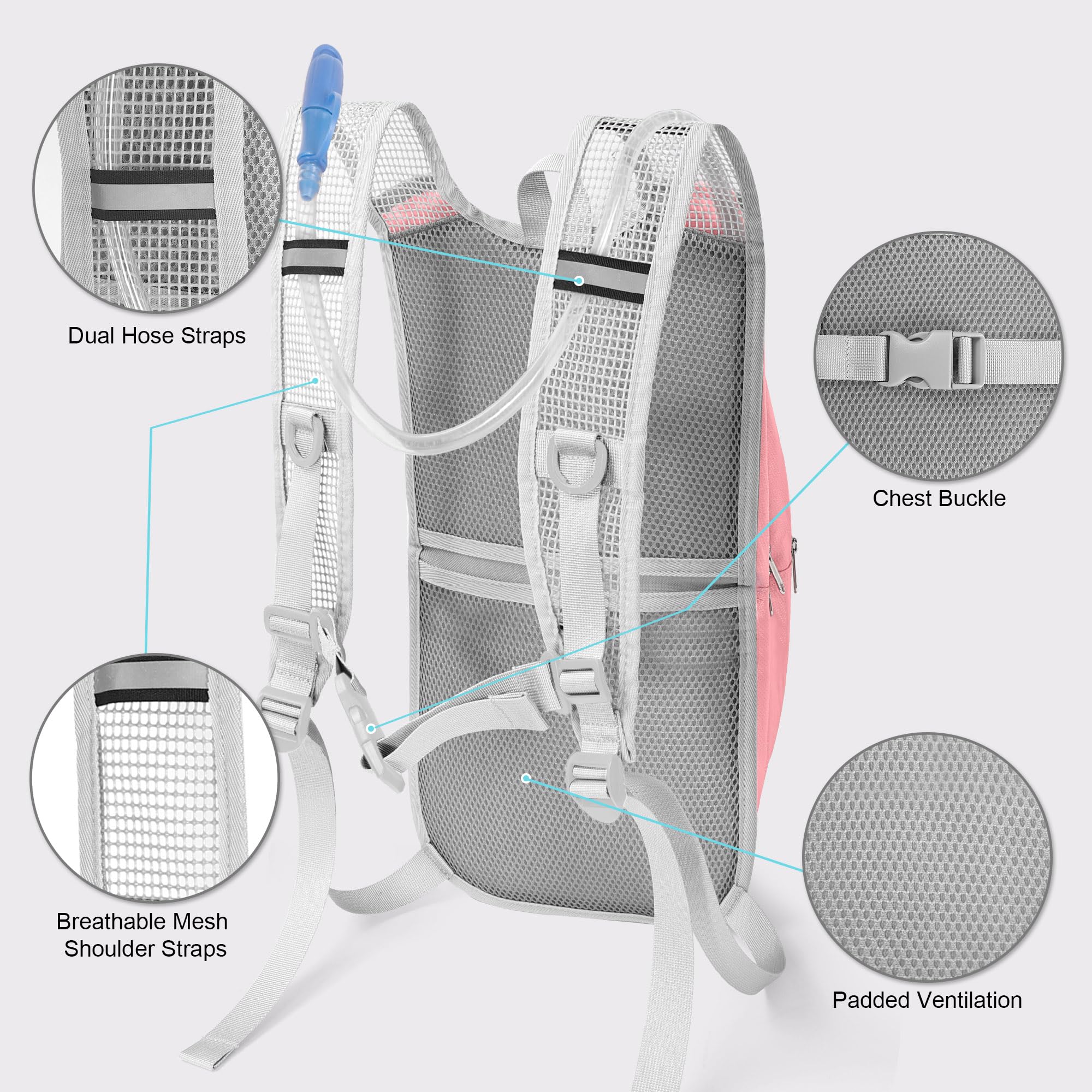 Foto 6 pulgar | Mochila De Hidratación Miycoo Lightweight Water De 10 Litros Con Bolsa De 2 Litros - Venta Internacional.