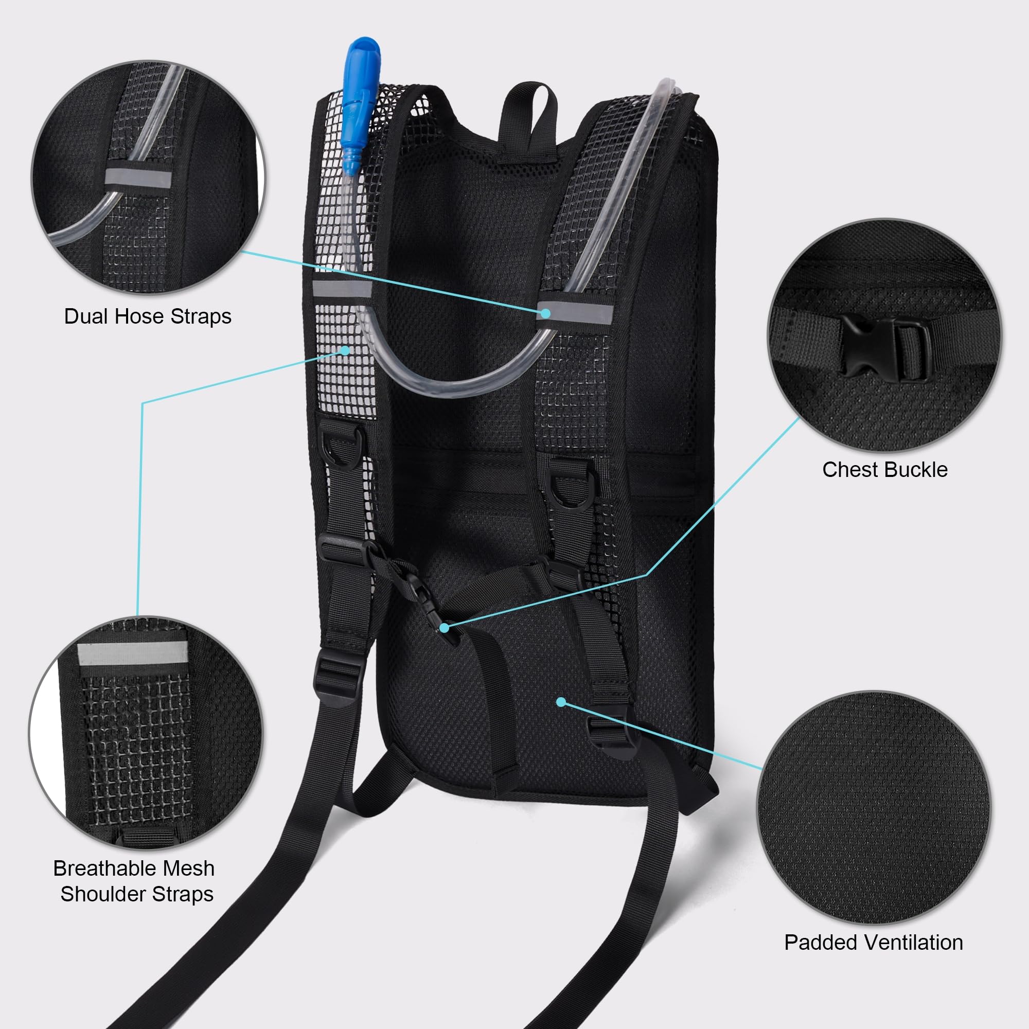 Foto 6 pulgar | Mochila De Hidratación Miycoo Lightweight Water De 10 Litros Con Bolsa De 2 Litros - Venta Internacional.