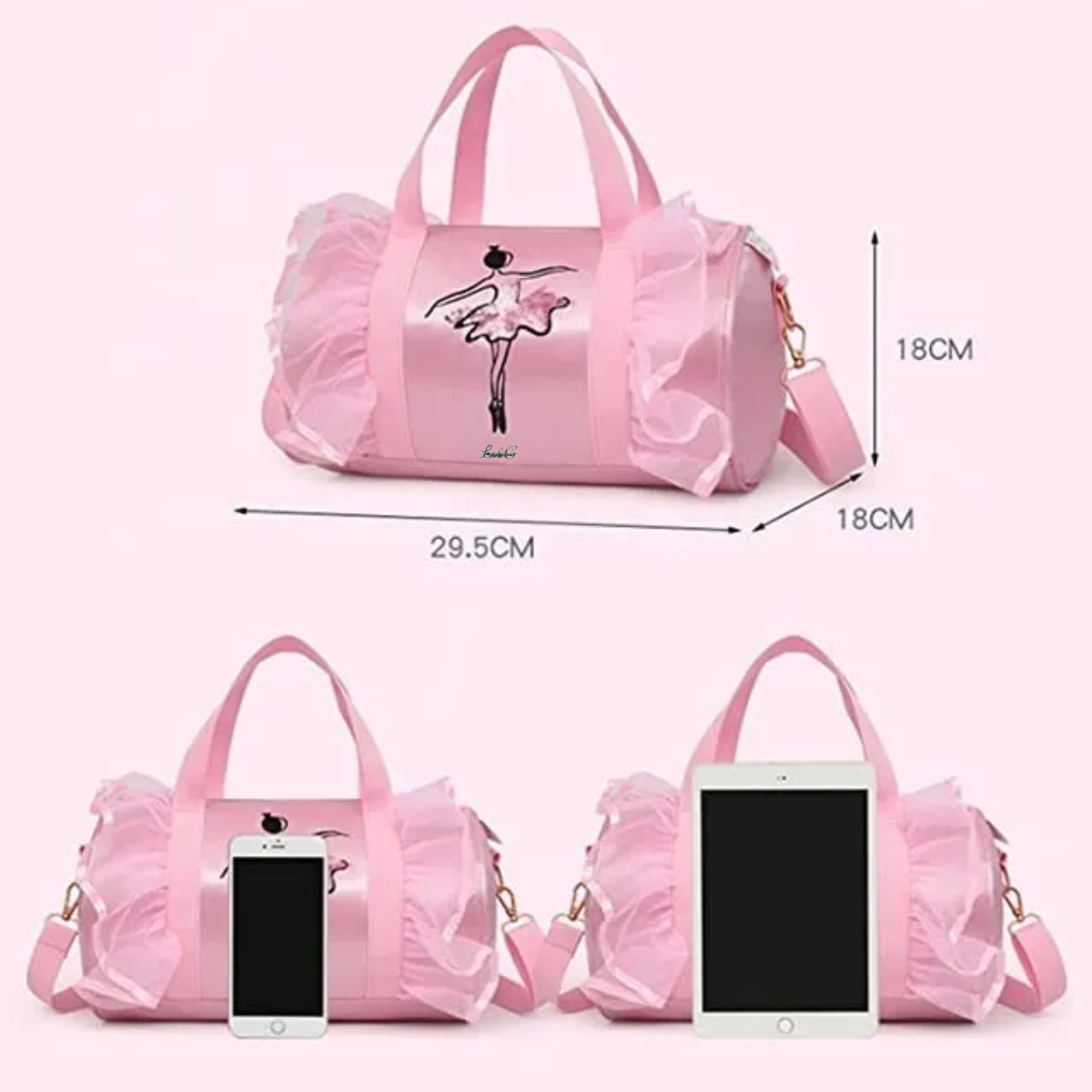 Foto 4 | Bolso De Mano Para Baile Ballet Portatil Lab.g Rosa