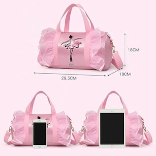 Foto 4 | Bolso De Mano Para Baile Ballet Portatil Lab.g Rosa