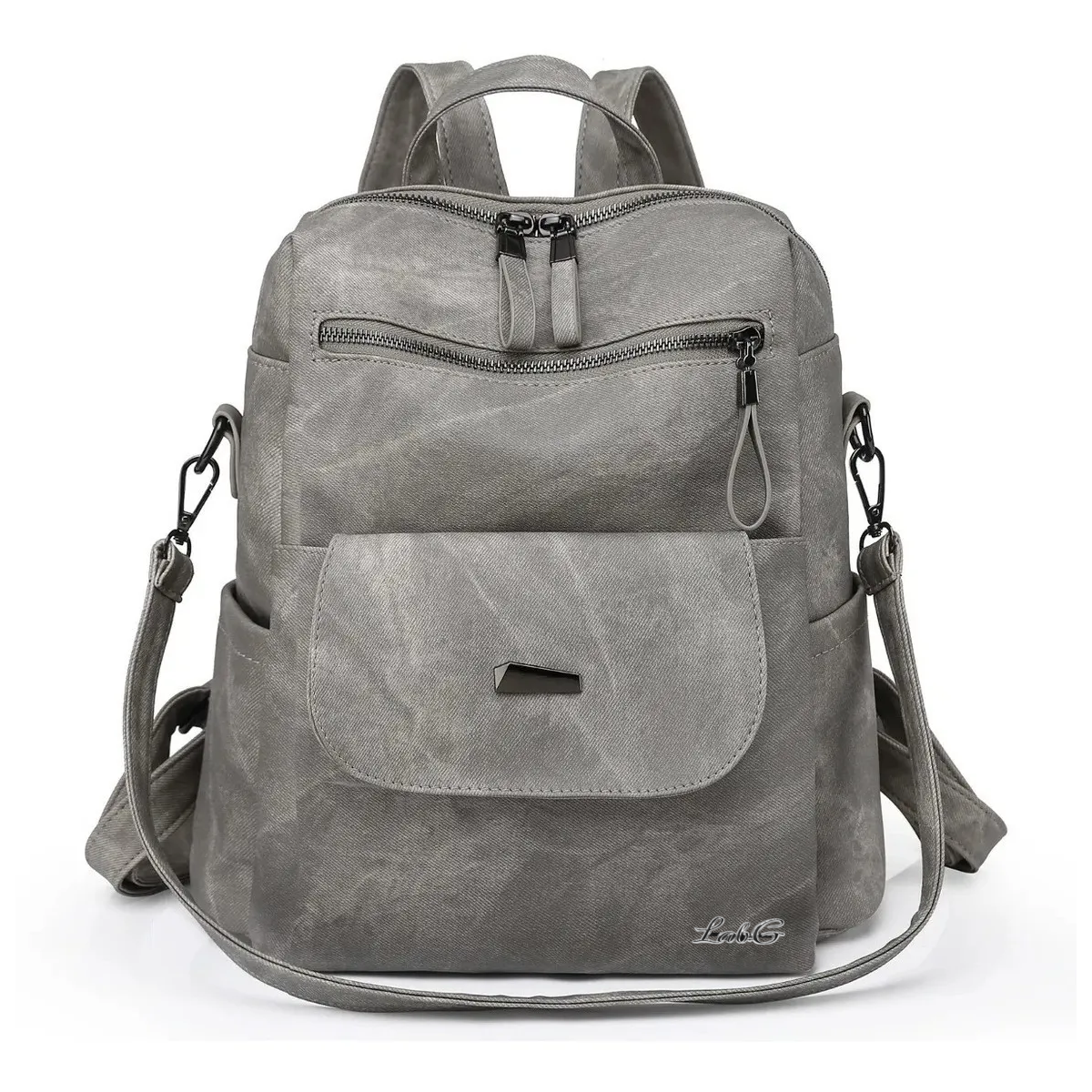 Mochila Antirrobo De Mujer Casual Lab.g Gris
