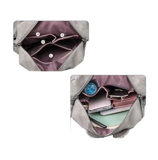 Foto 4 | Mochila Antirrobo De Mujer Casual Lab.g Gris