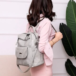 Foto 5 | Mochila Antirrobo De Mujer Casual Lab.g Gris