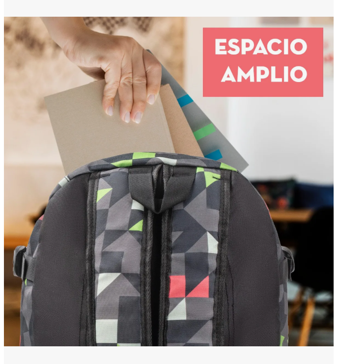 Foto 6 pulgar | Mochila Escolar Grande Hype
