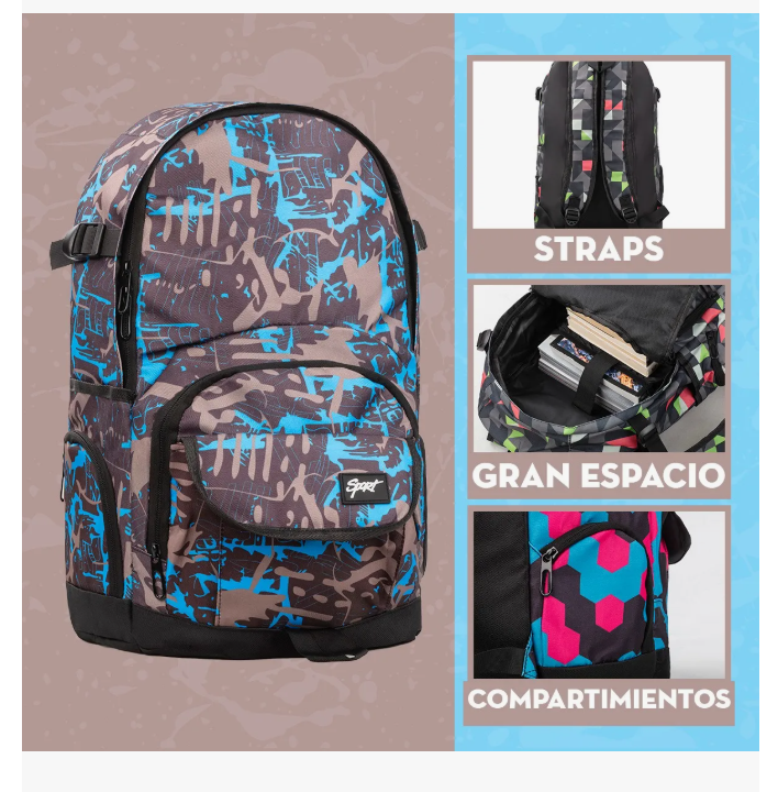 Foto 4 pulgar | Mochila Escolar Grande Dou