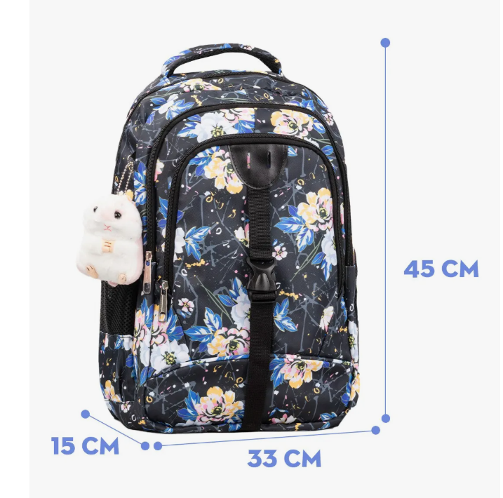 Foto 5 | Mochila Escolar Y Llavero De Peluche De Hamster