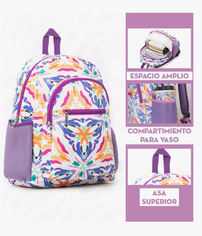 Foto 4 pulgar | Mochila Escolar Figura De Caleidoscopio