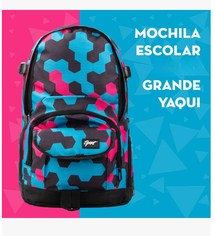 Foto 3 pulgar | Mochila Escolar Grande Yaqui