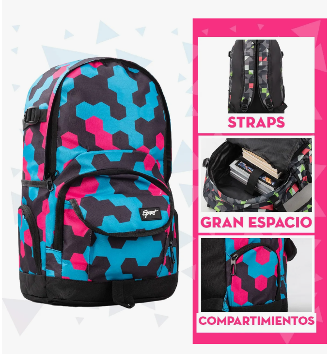 Foto 4 pulgar | Mochila Escolar Grande Yaqui
