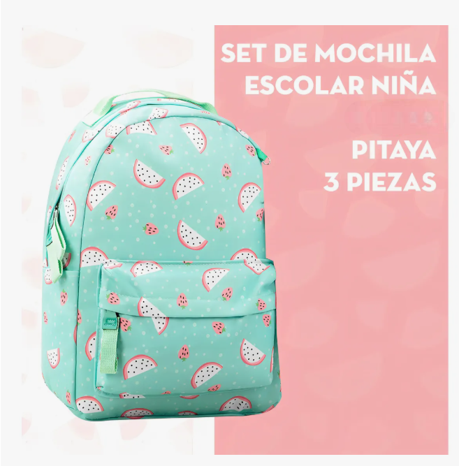 Foto 6 pulgar | Mochila Escolar Niña Menta Pitaya