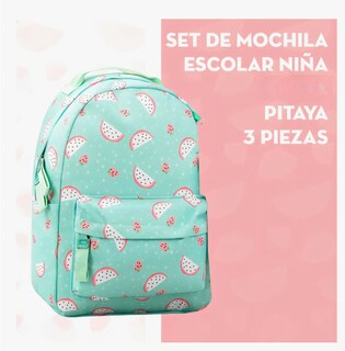 Foto 5 | Mochila Escolar Niña Menta Pitaya