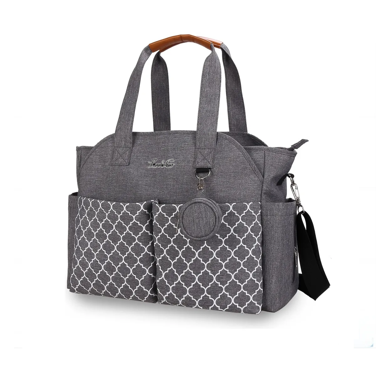 Mochila Pañalera Impermeable Multifuncional Lab.g Gris