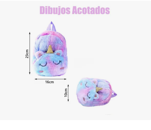Foto 3 pulgar | Mochila de Felpa Unicornio para Niña