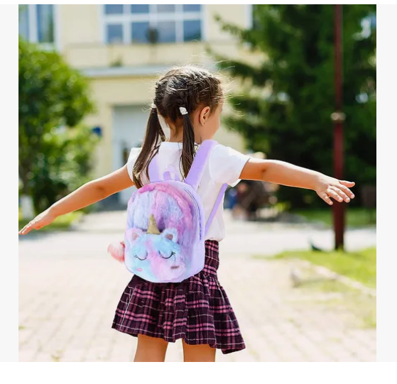 Foto 4 pulgar | Mochila de Felpa Unicornio para Niña