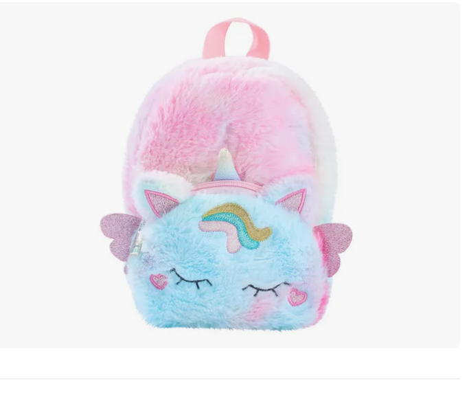Foto 1 | Mochilas Infantiles Unicornio Felpa Mochila Preescolar Niños Regalo