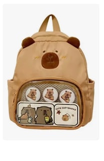 Foto 1 | Mochila Capibara Bolso De Felpa De Moda Para Niños Y Niñas Marrón Claro