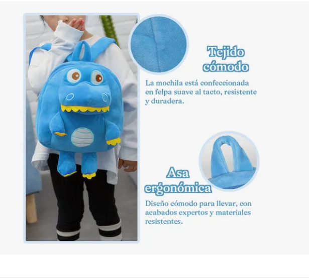 Foto 3 pulgar | Mochila De Peluche Para Niños Dinosaurios Con Cierre  Linda Bolsa Multiusos Para La Escuela  Viajes O Como Regalo Esp