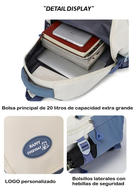 Foto 5 pulgar | Mochila Multiusos Xtellar: Viaje  Escuela  Negocios - Capacidad Versátil Y Diseño Unisex