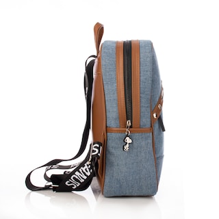 Foto 3 | Mini Backpack Mochila Ruff Rolling Peanuts Original Snoopy Mezclilla