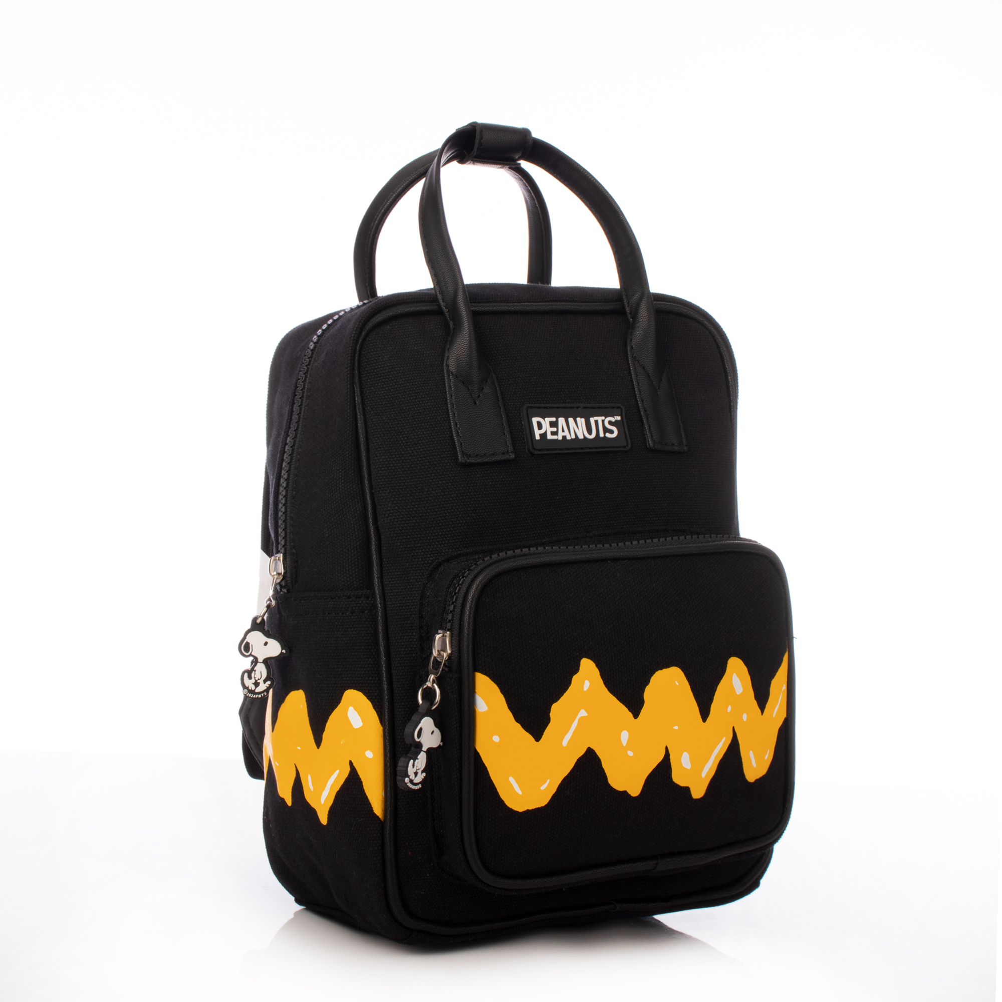 Foto 2 | Mini Backpack Charlie Brown Negro Peanuts Snoopy Oficial