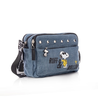 Foto 2 | Handbag Ruff Rolling Peanuts Clasica Snoopy Oficial Mezclilla