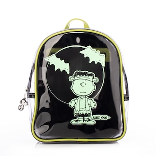 Foto 1 | Mini Backpack Charlie Brown Tinieblas Negro Transparente Snoopy