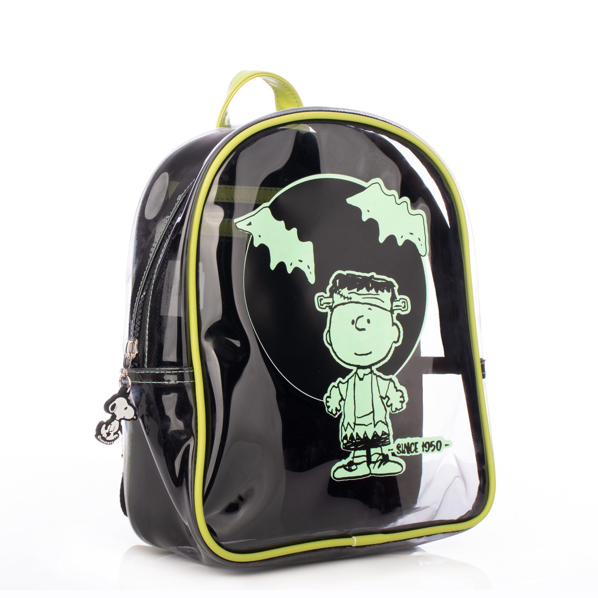 Foto 3 pulgar | Mini Backpack Charlie Brown Tinieblas Negro Transparente Snoopy