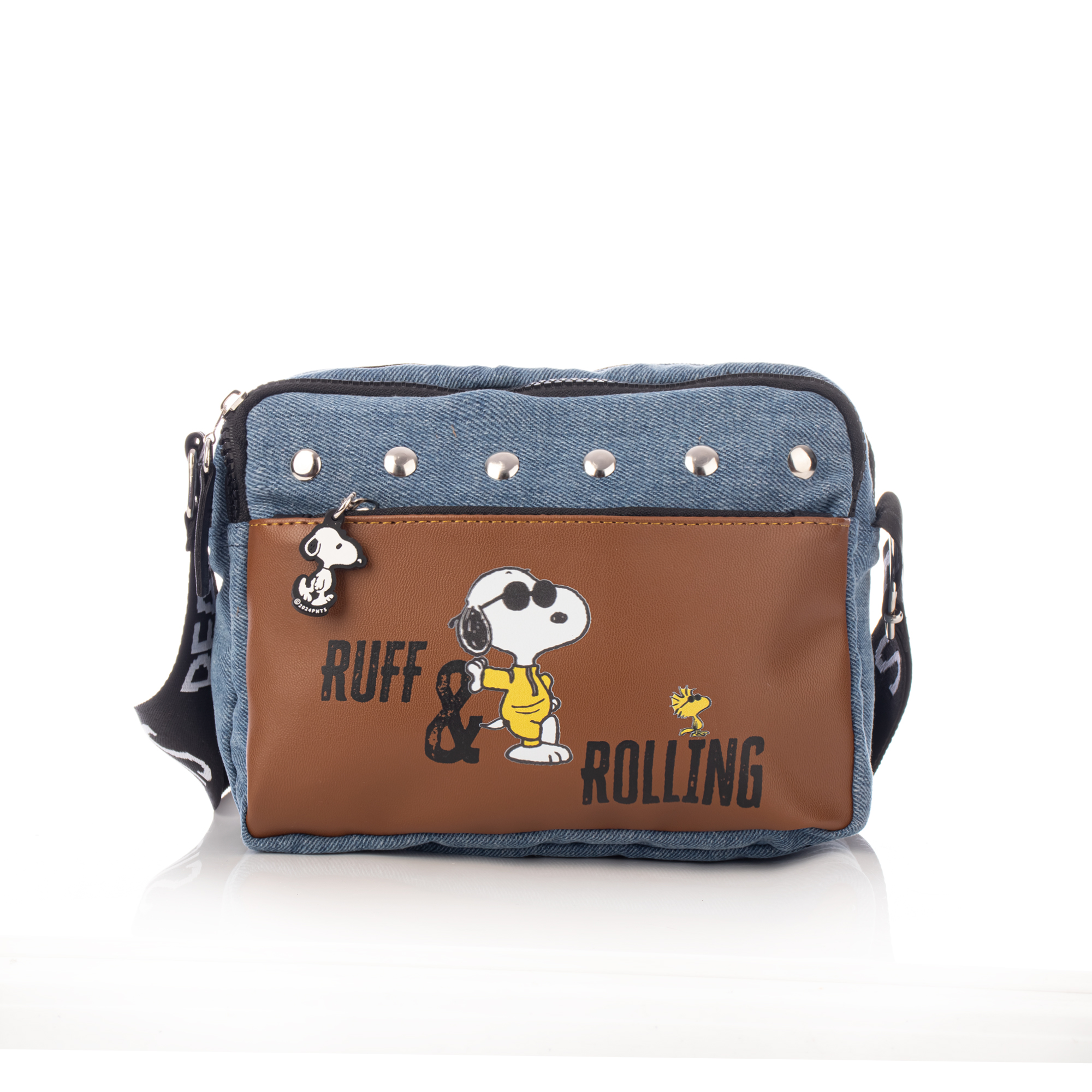Foto 2 pulgar | Handbag Ruff  Rolling Peanuts Original Snoopy Mezclilla