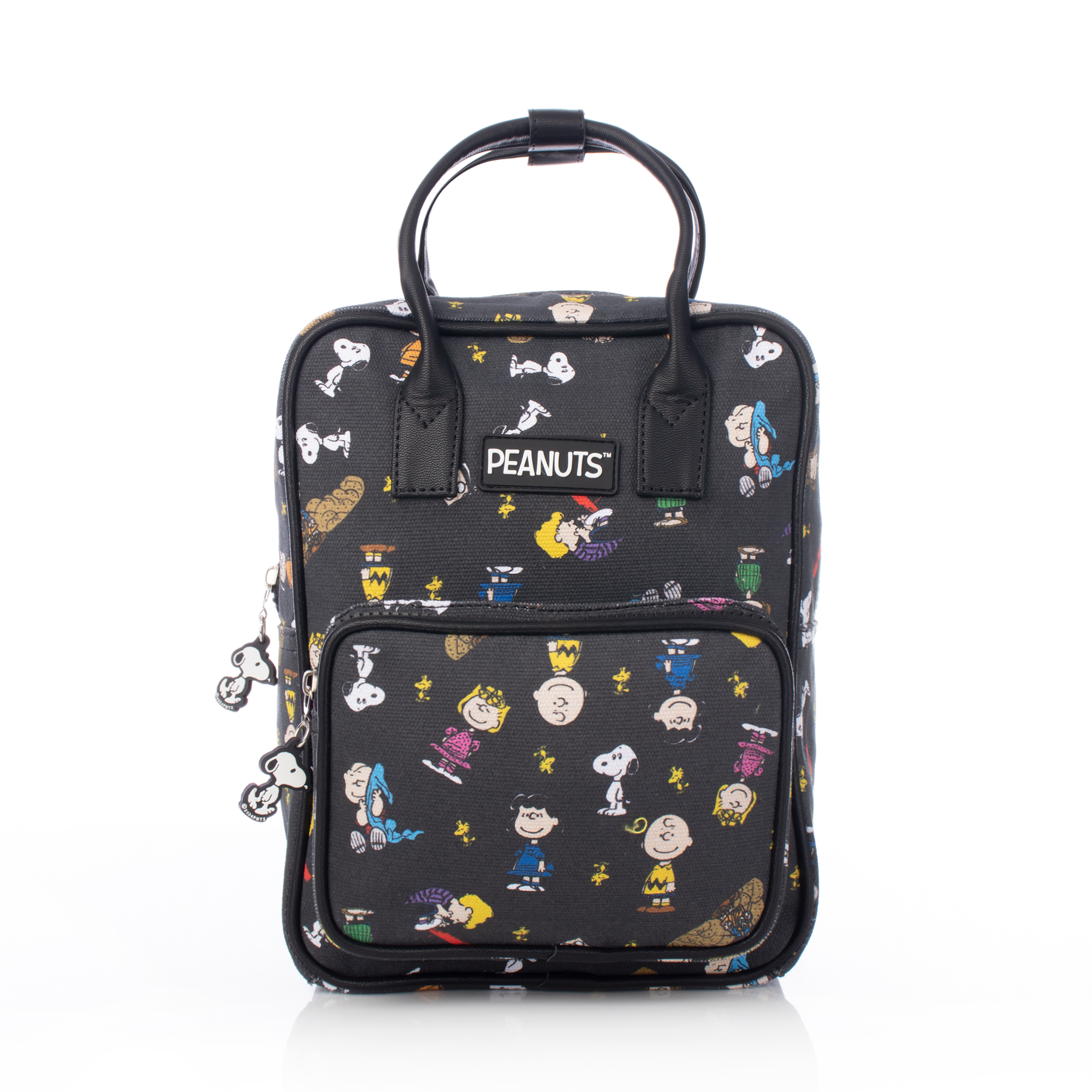 Mini Backpack Bolso Snoopy Y Sus Amigos Negro Snoopy Oficial