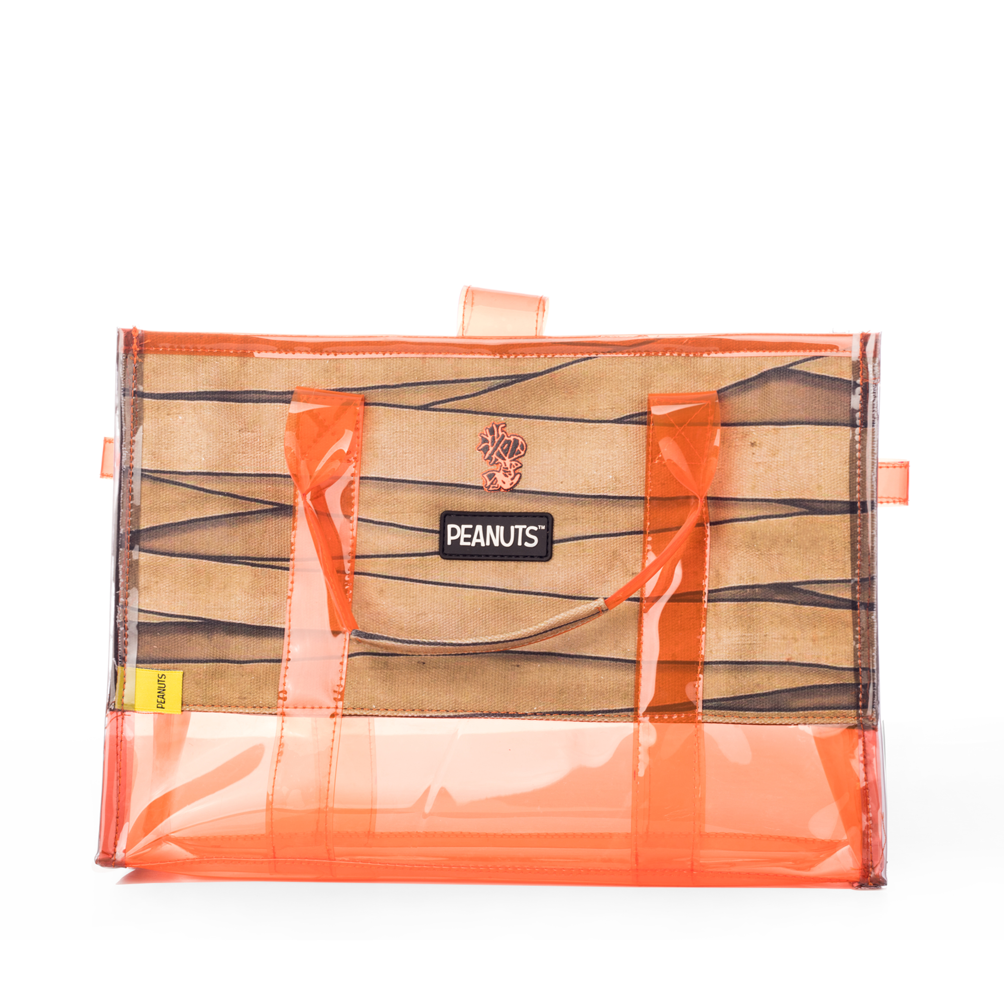 Foto 2 | Bolsa De Mano Tote Snoopy Monster Oficial Naranja Peanust