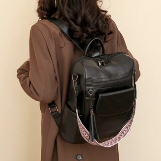 Foto 3 | Mochilas Xtellar De Cuero Para Mujer Pu Cuero Antirrobo
