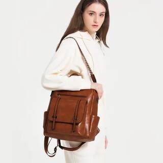 Foto 4 | Mochilas Xtellar De Cuero Para Mujer Pu Cuero Antirrobo