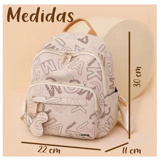 Foto 4 | Bolsa Mochila Mujer Casual Belug Café Oscuro