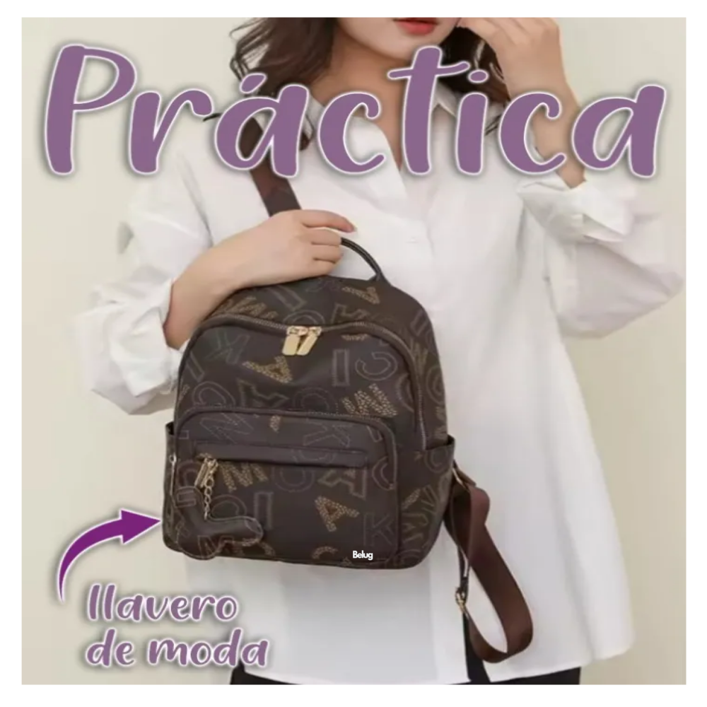 Foto 2 | Bolsa Mochila Mujer Casual Belug  Beige
