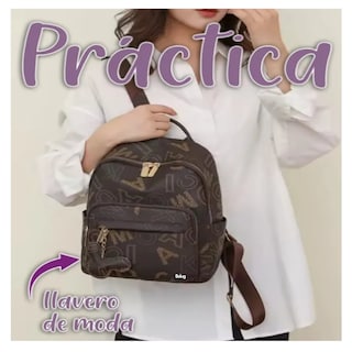 Foto 2 | Bolsa Mochila Mujer Casual Belug Beige