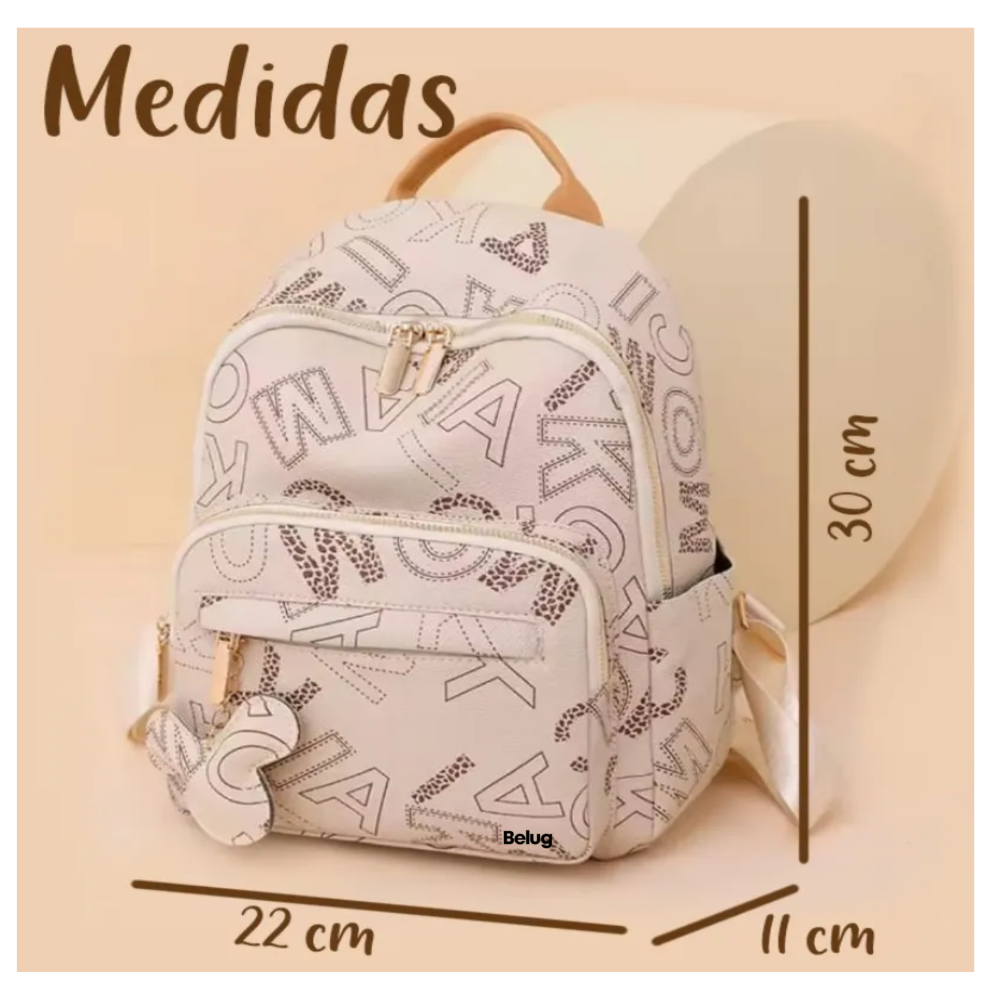 Foto 5 pulgar | Bolsa Mochila Mujer Casual Belug  Beige