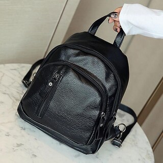Foto 3 | Mochila Huoguo Para Mujer Y Niña Mochila Escolar Hombro Piel Sintética - Venta Internacional.