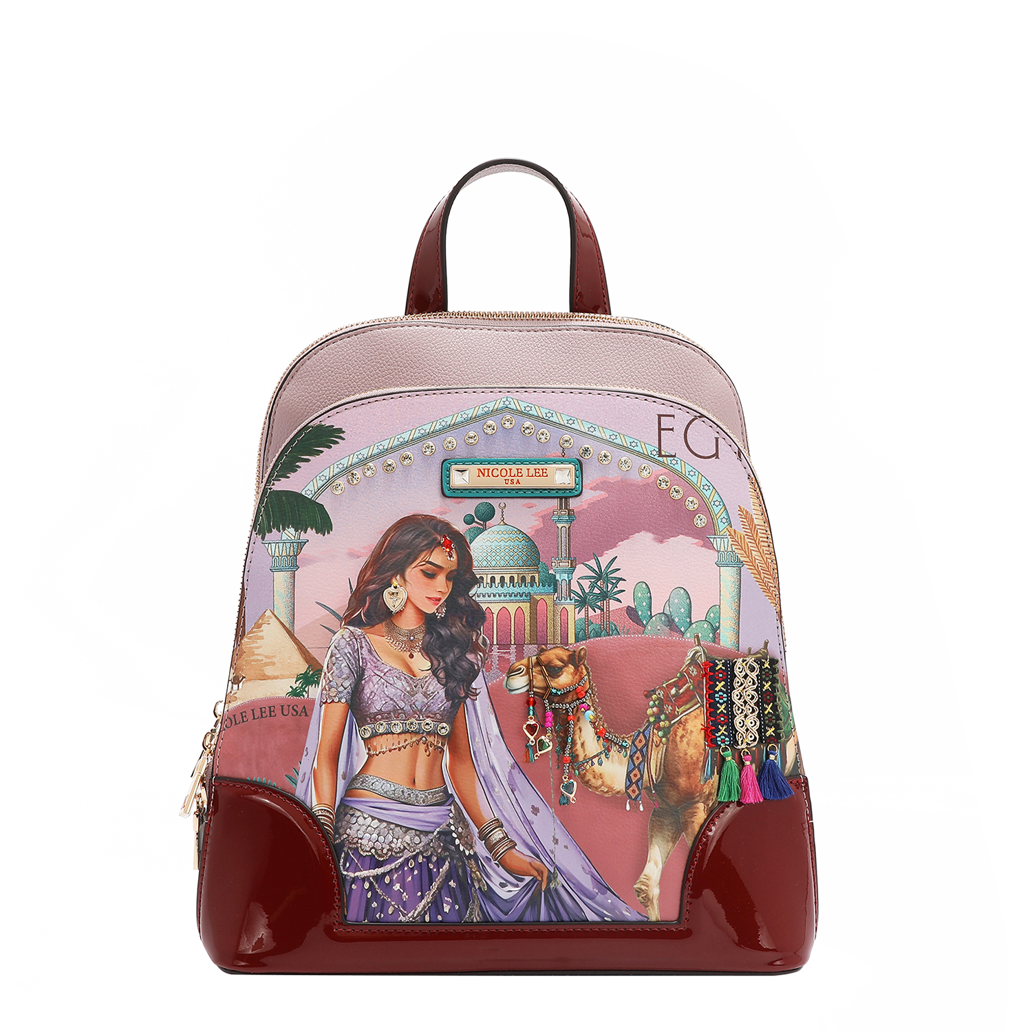 Foto 2 pulgar | Mochila Dome Nicole Lee Estampado Queen Cleopatra