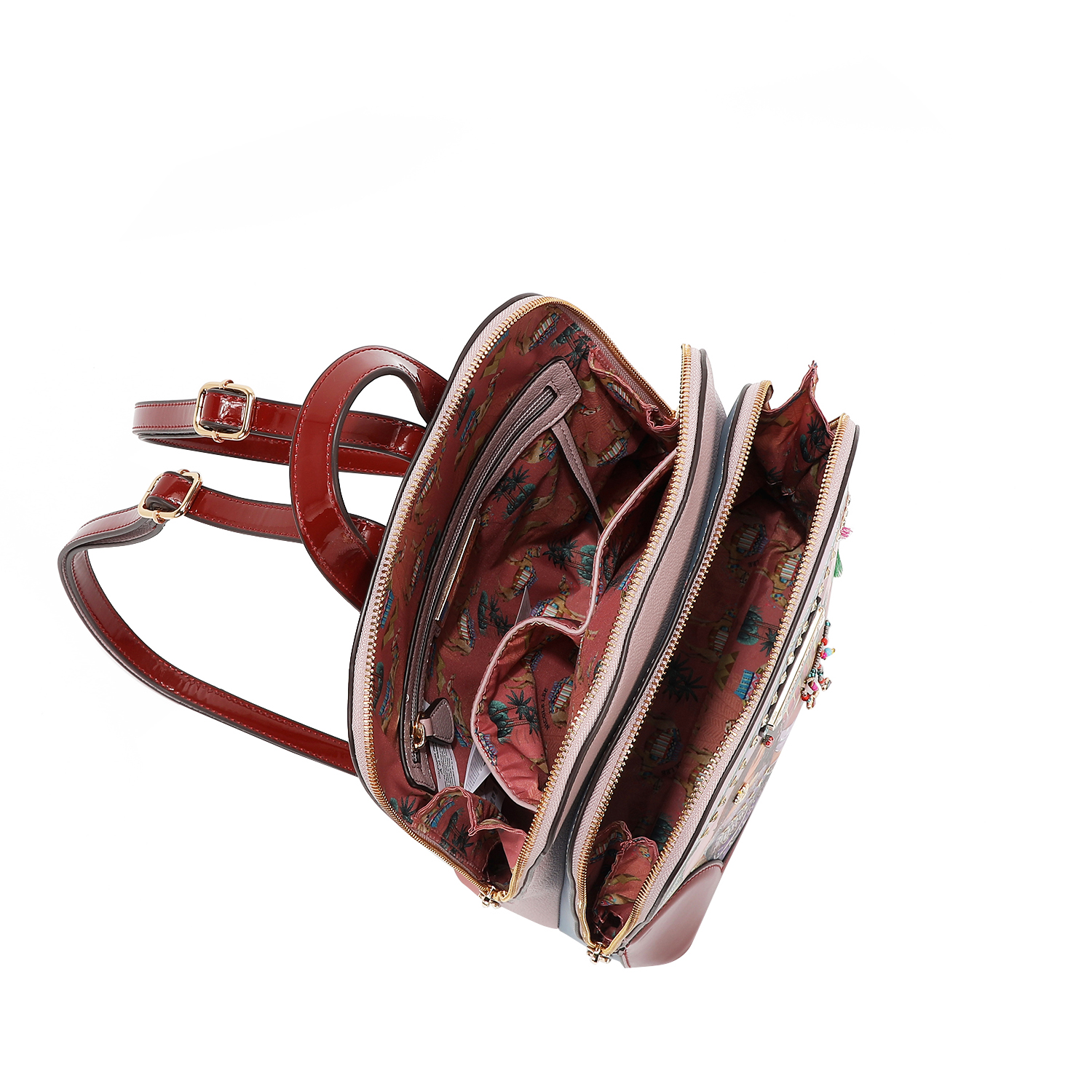 Foto 3 pulgar | Mochila Dome Nicole Lee Estampado Queen Cleopatra